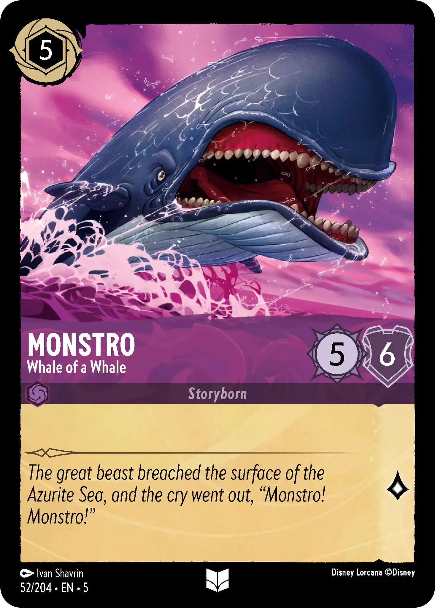 Lorcana - Monstro - Whale of a Whale - Shimmering Skies