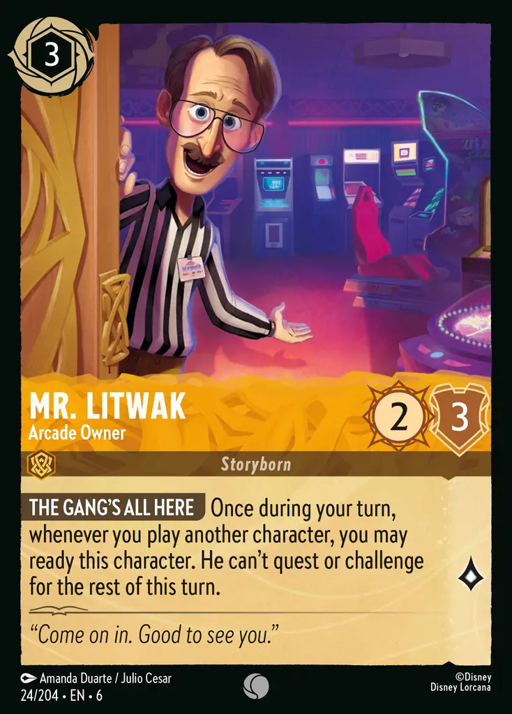 Lorcana - Mr. Litwak - Arcade Owner - Azurite Sea