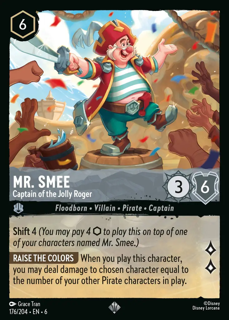 Lorcana - Mr. Smee - Captain of the Jolly Roger - Azurite Sea