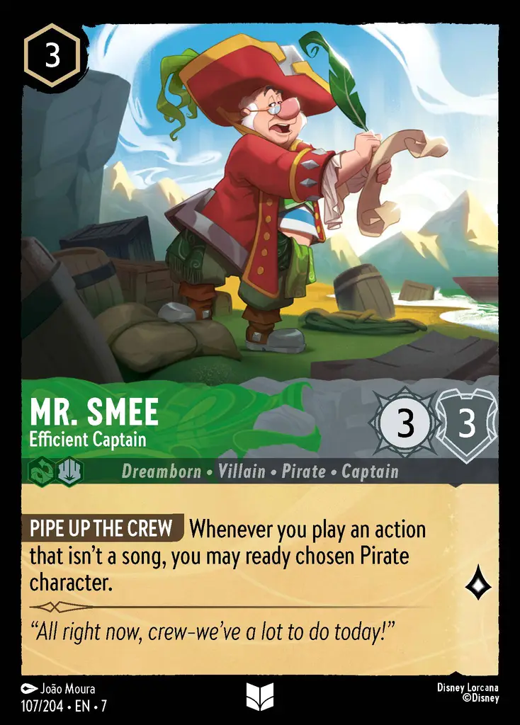 Lorcana - Mr. Smee - Efficient Captain - Archazia's Island