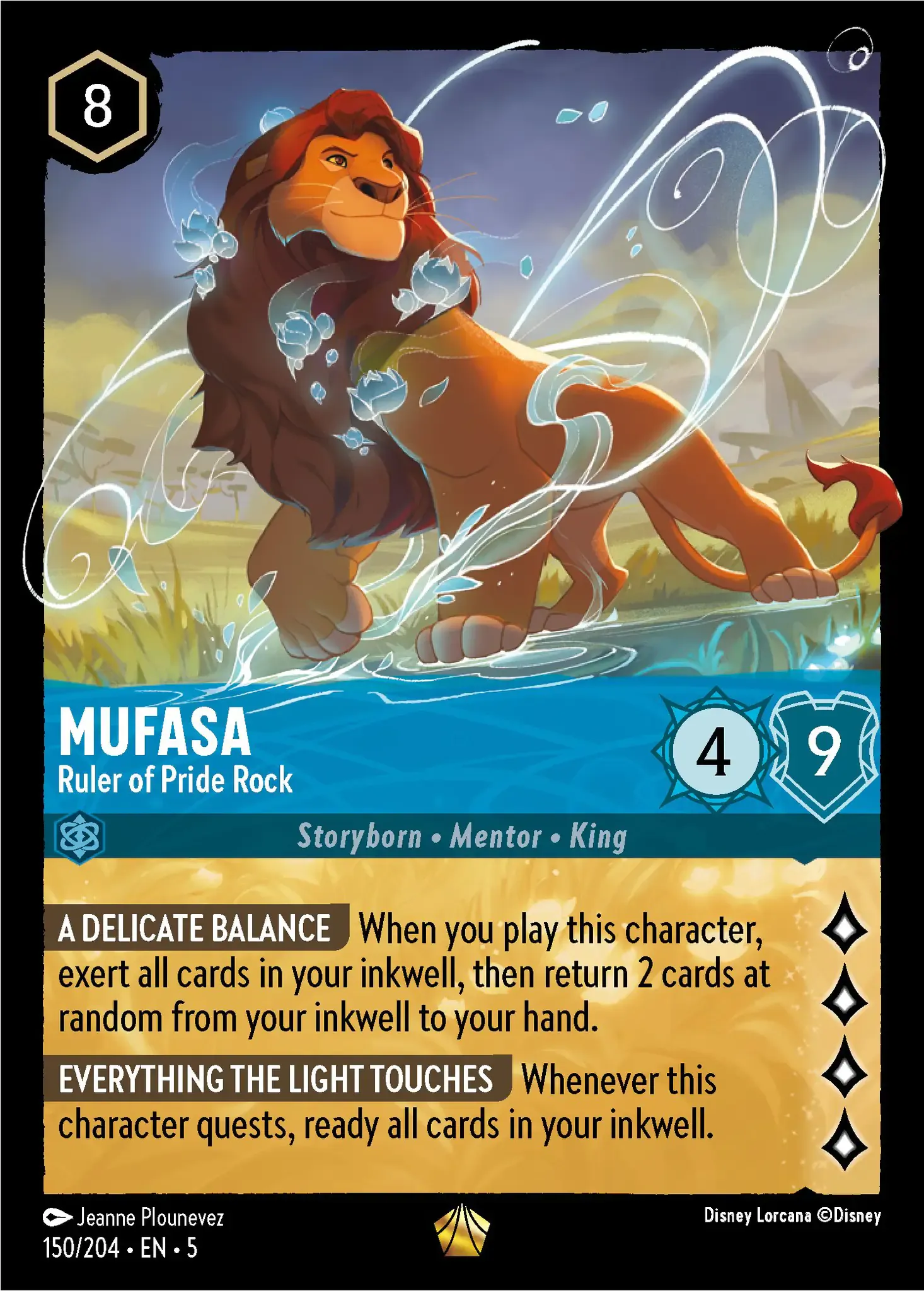 Lorcana - Mufasa - Ruler of Pride Rock - Shimmering Skies