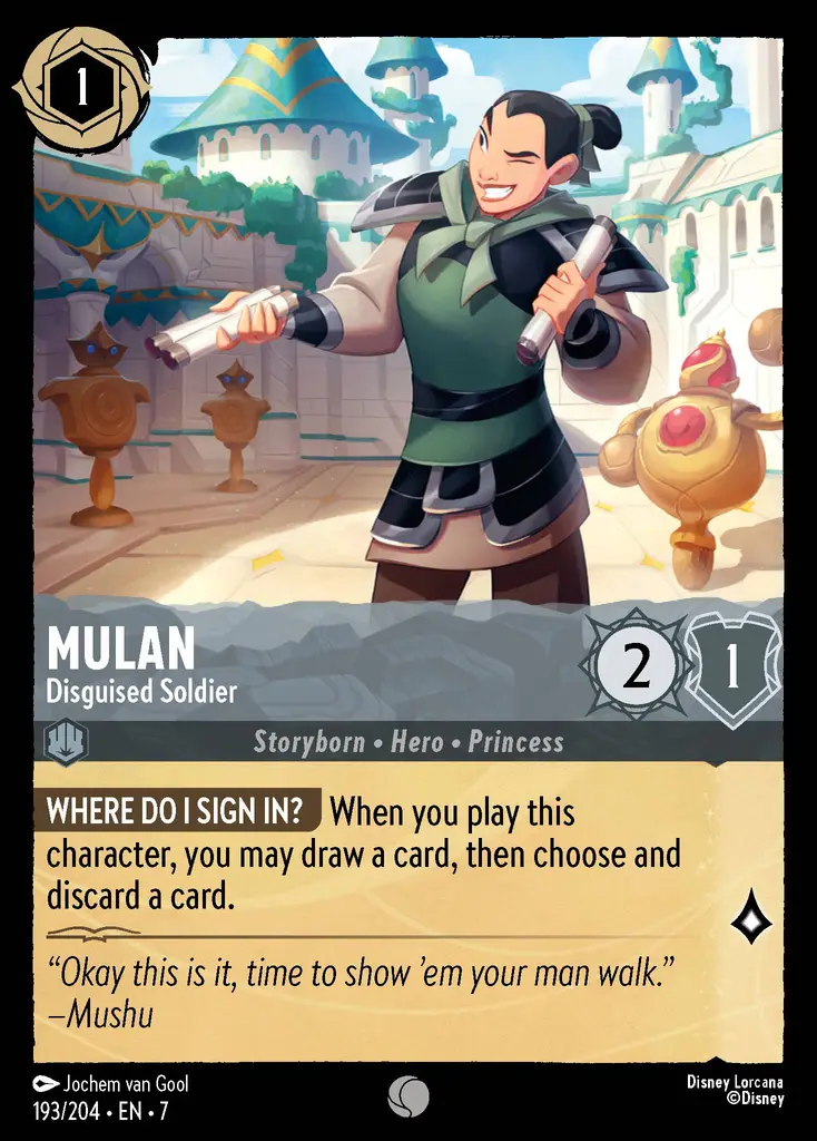 Lorcana - Mulan - Disguised Soldier - Archazia's Island