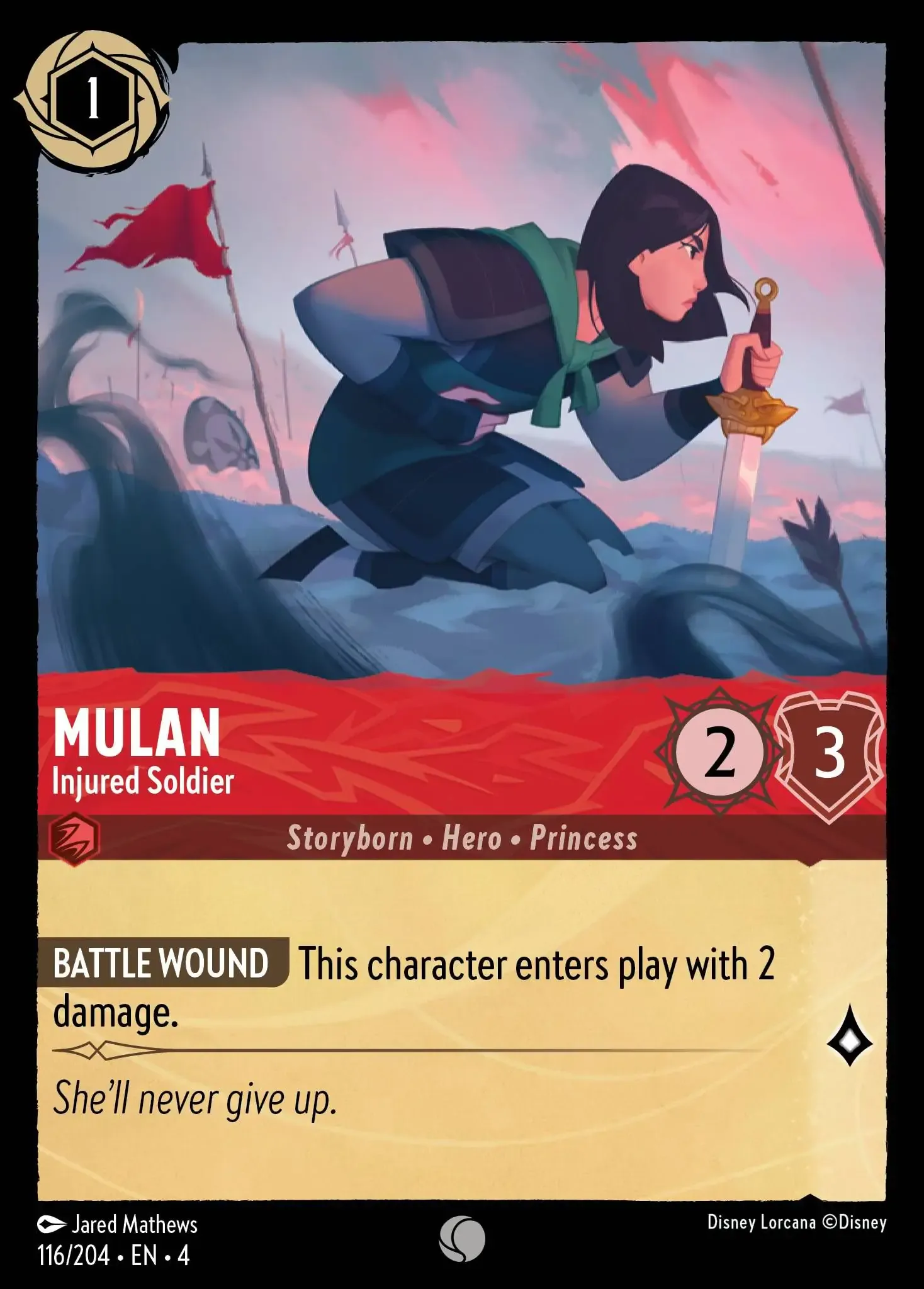 Lorcana - Mulan - Injured Soldier - Ursula's Return