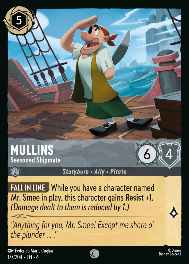 Lorcana - Mullins - Seasoned Shipmate - Azurite Sea