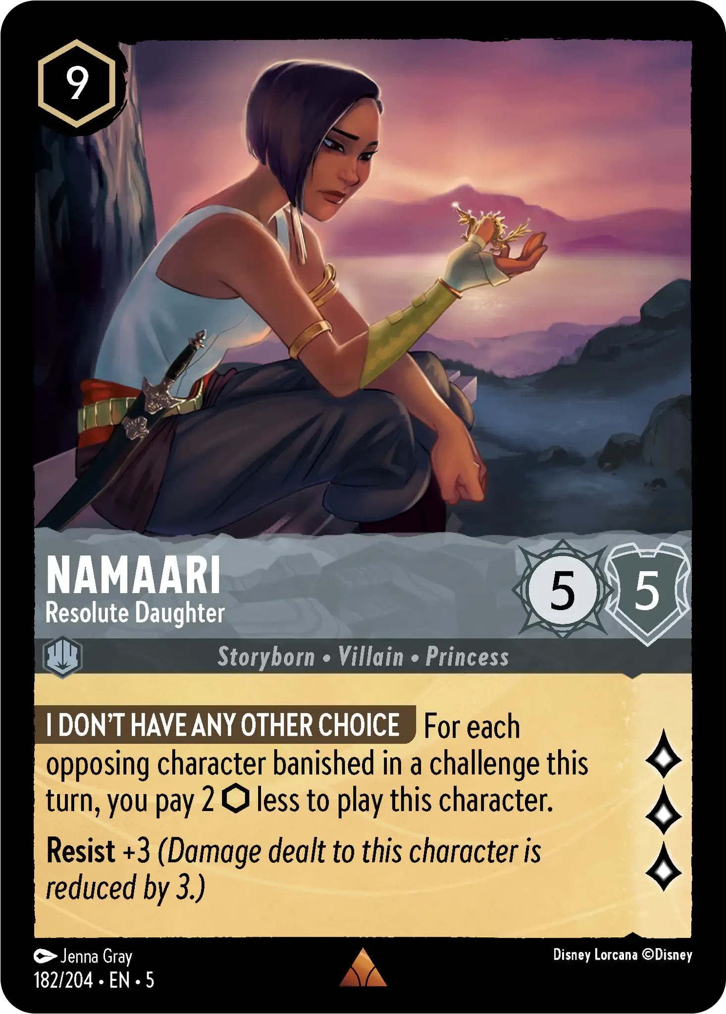 Lorcana - Namaari - Resolute Daughter - Shimmering Skies