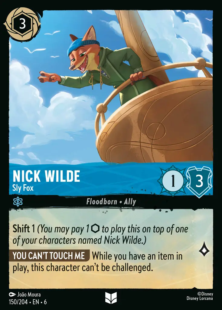 Lorcana - Nick Wilde - Sly Fox - Azurite Sea