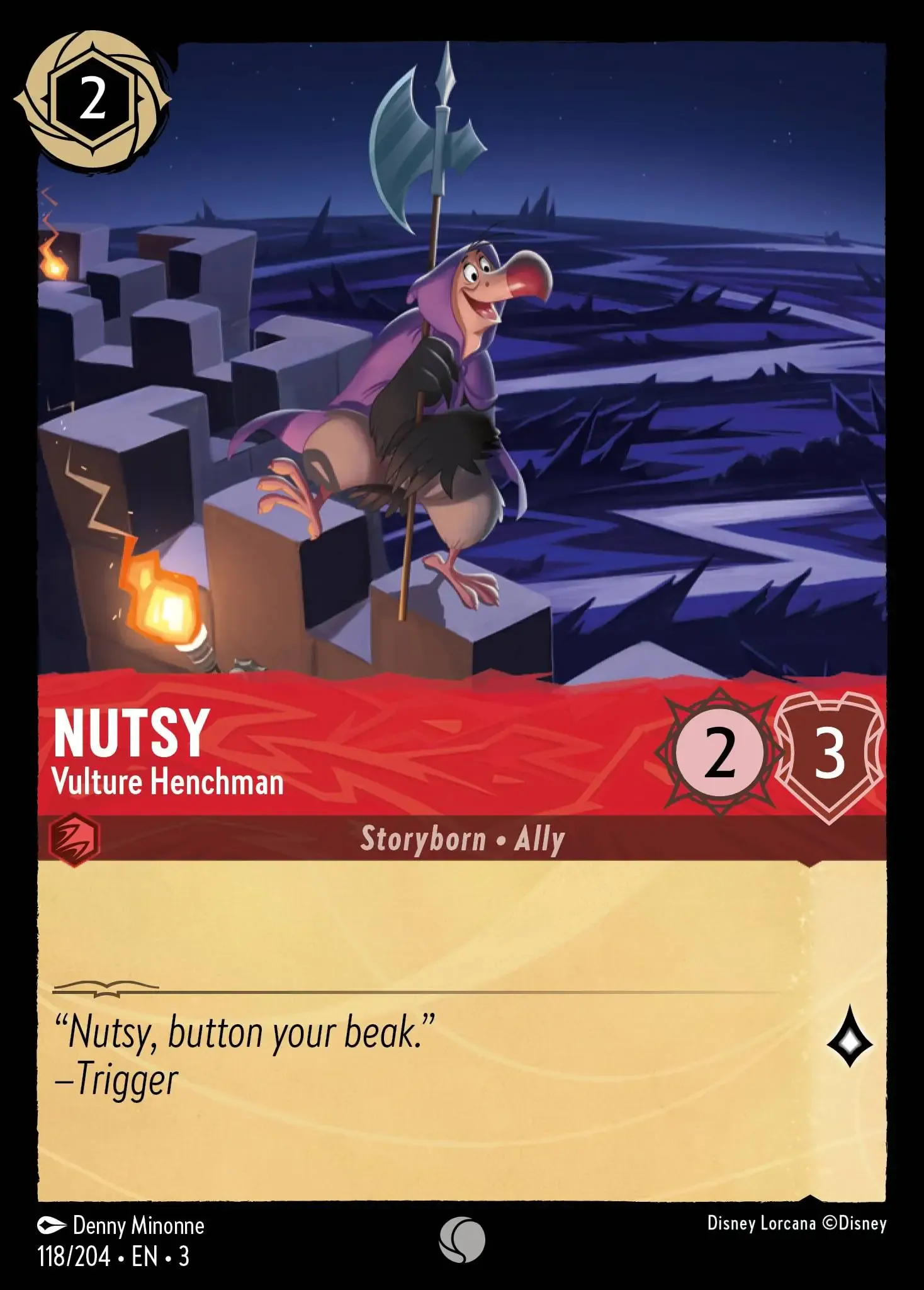 Lorcana - Nutsy - Vulture Henchman - Into the Inklands
