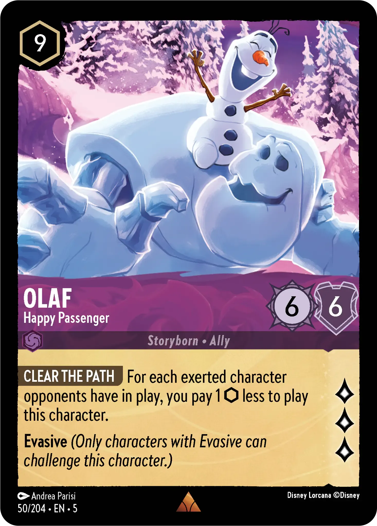 Lorcana - Olaf - Happy Passenger - Shimmering Skies