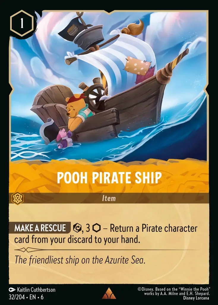 Lorcana - Pooh Pirate Ship - Azurite Sea
