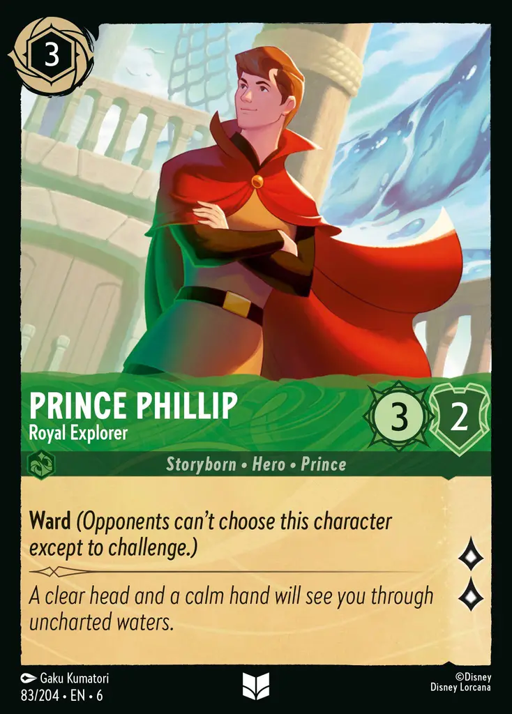 Lorcana - Prince Phillip - Royal Explorer - Azurite Sea