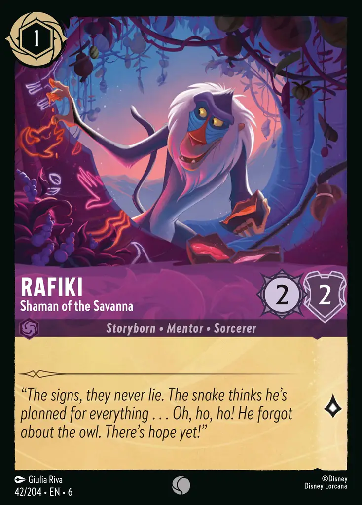 Lorcana - Rafiki - Shaman of the Savanna - Azurite Sea