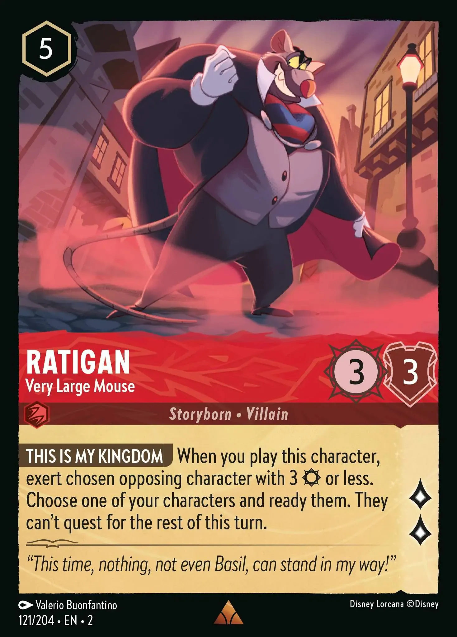 Lorcana - Ratigan - Very Large Mouse - Rise of the Floodborn