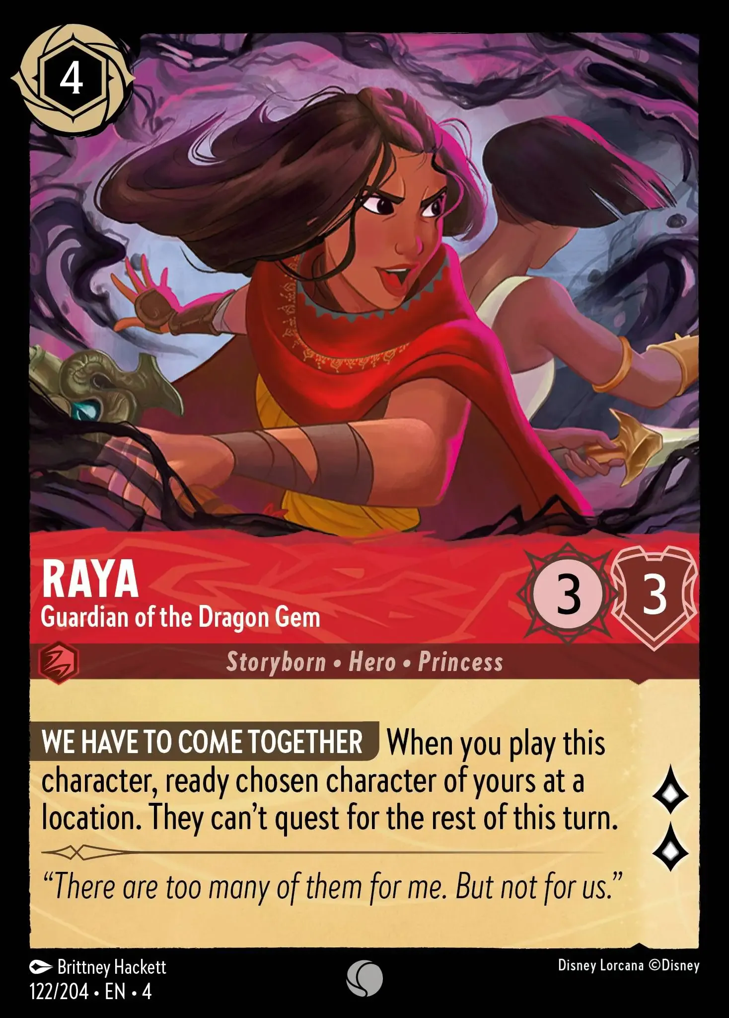 Lorcana - Raya - Guardian of the Dragon Gem - Ursula's Return