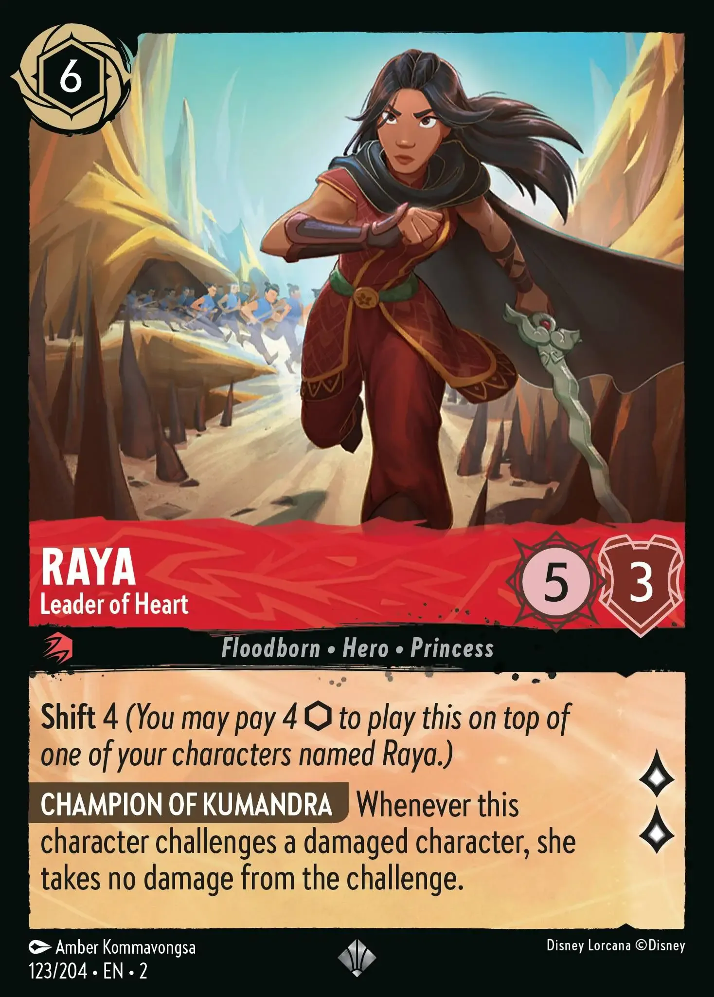 Lorcana - Raya - Leader of Heart - Rise of the Floodborn