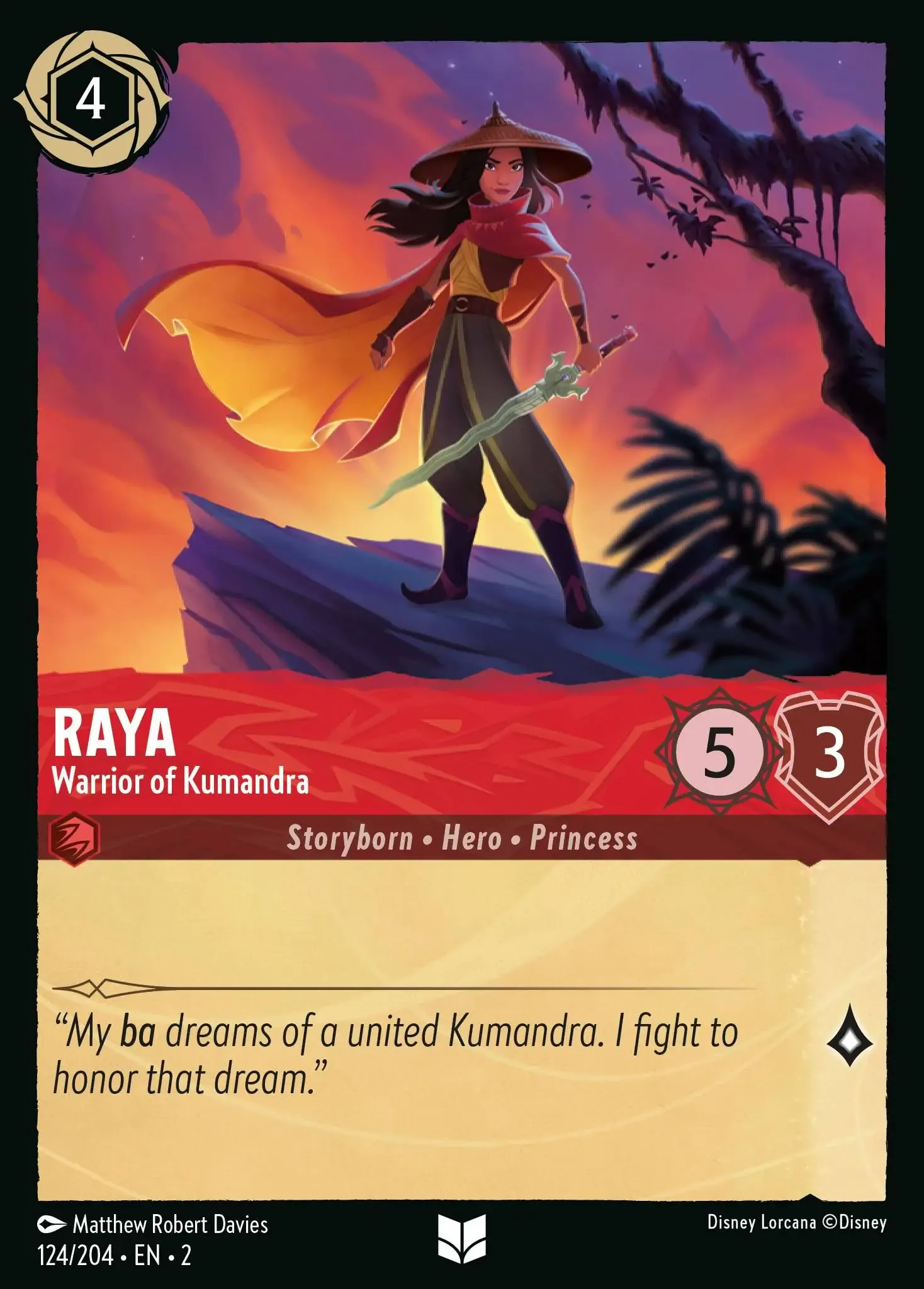 Lorcana - Raya - Warrior Of Kumandra - Rise of the Floodborn