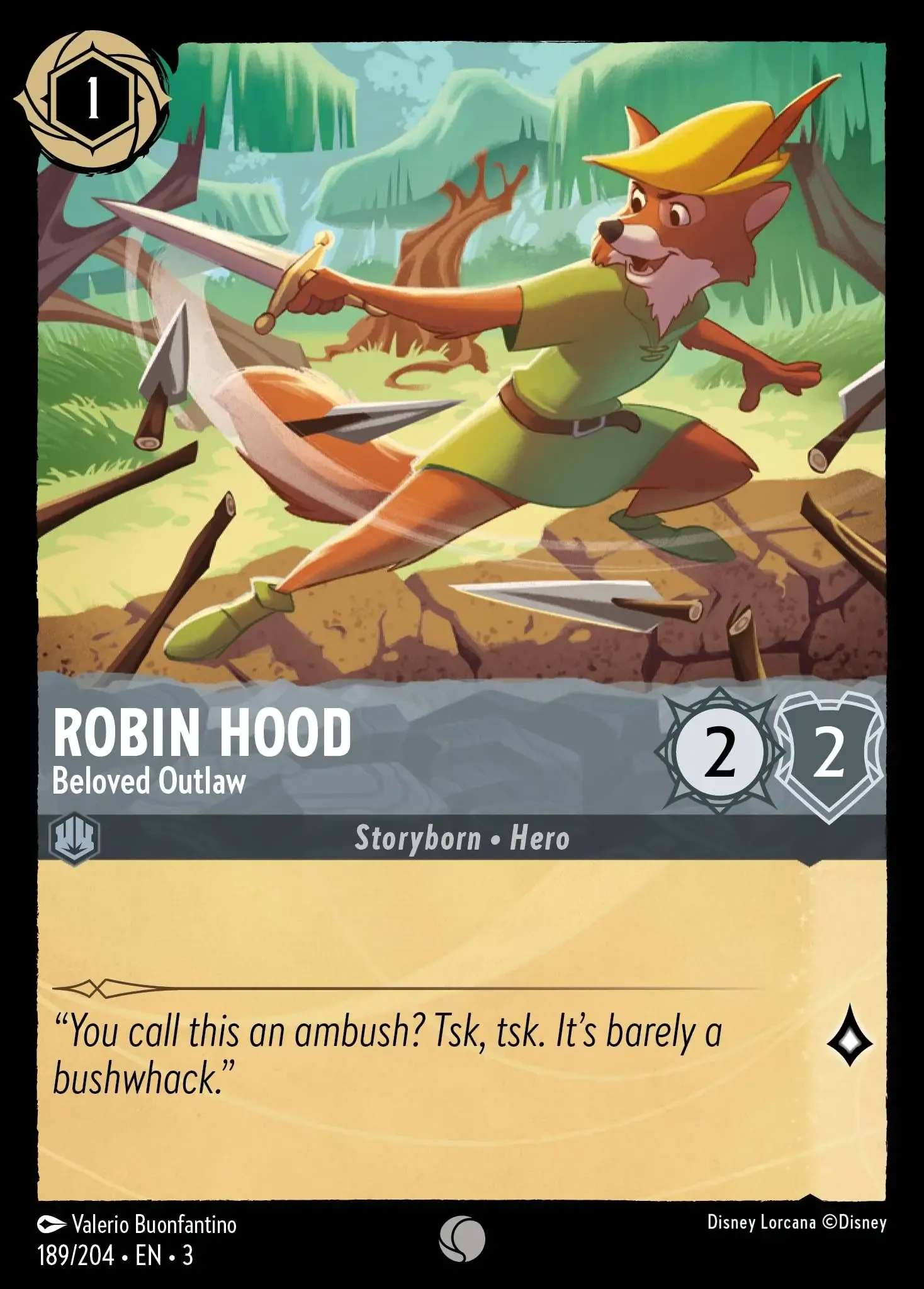Lorcana - Robin Hood - Beloved Outlaw - Into the Inklands