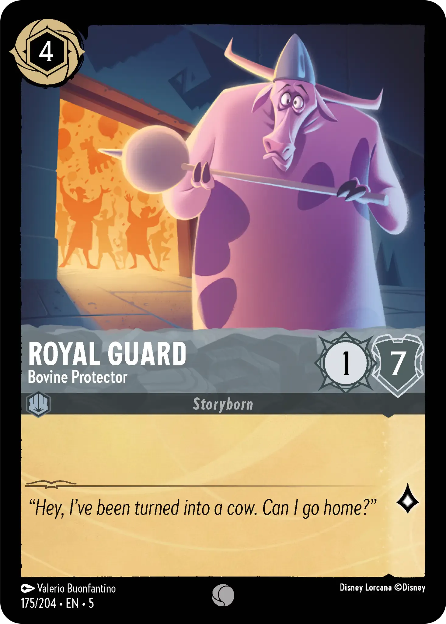 Lorcana - Royal Guard - Bovine Protector - Shimmering Skies