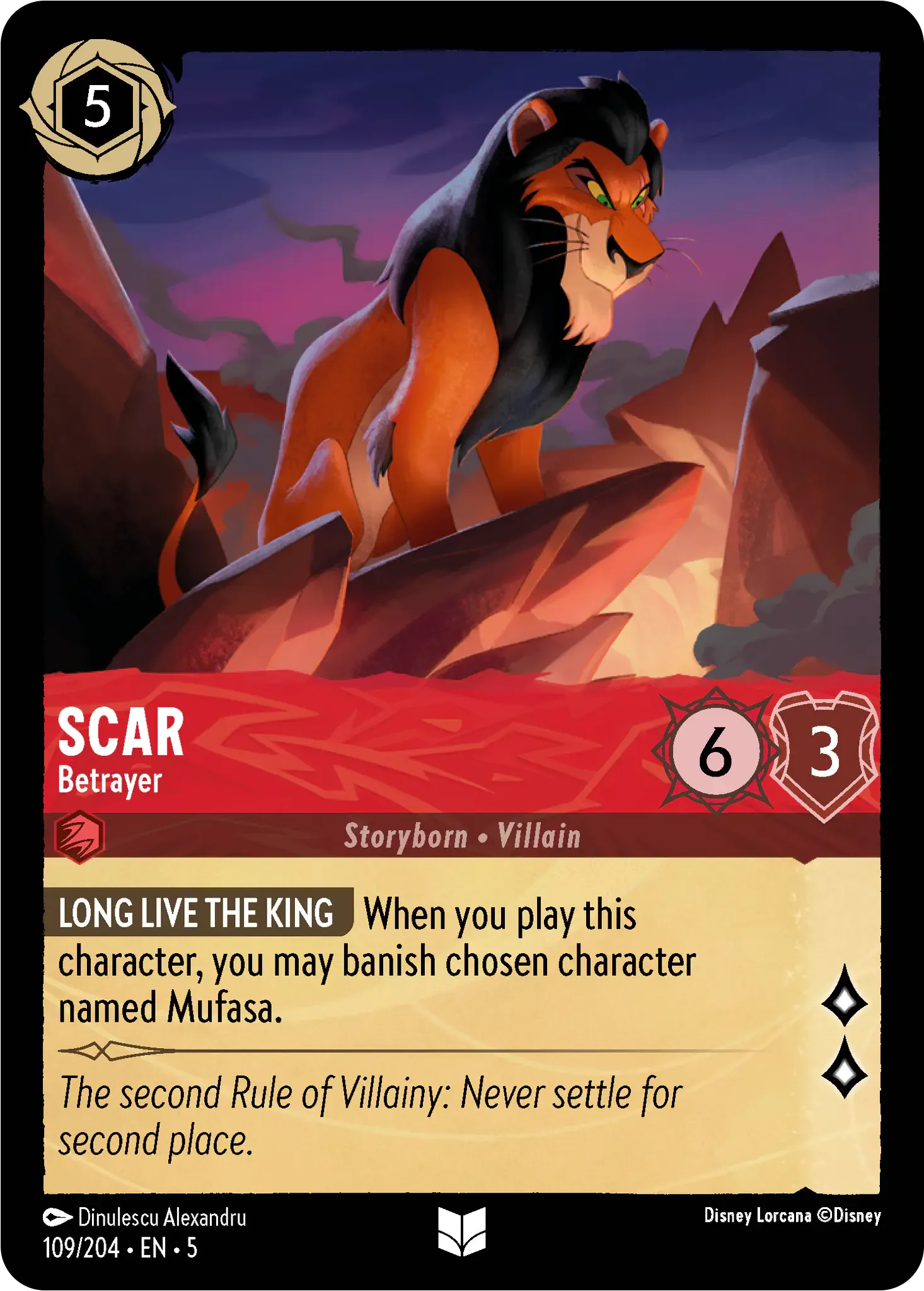 Lorcana - Scar - Betrayer - Shimmering Skies