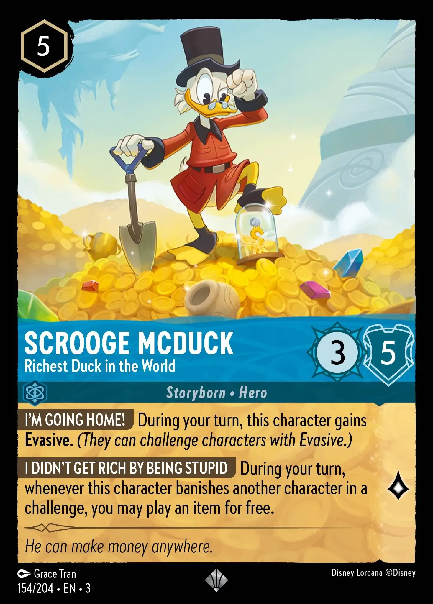 Lorcana - Scrooge McDuck - Richest Duck in the World - Into the Inklands