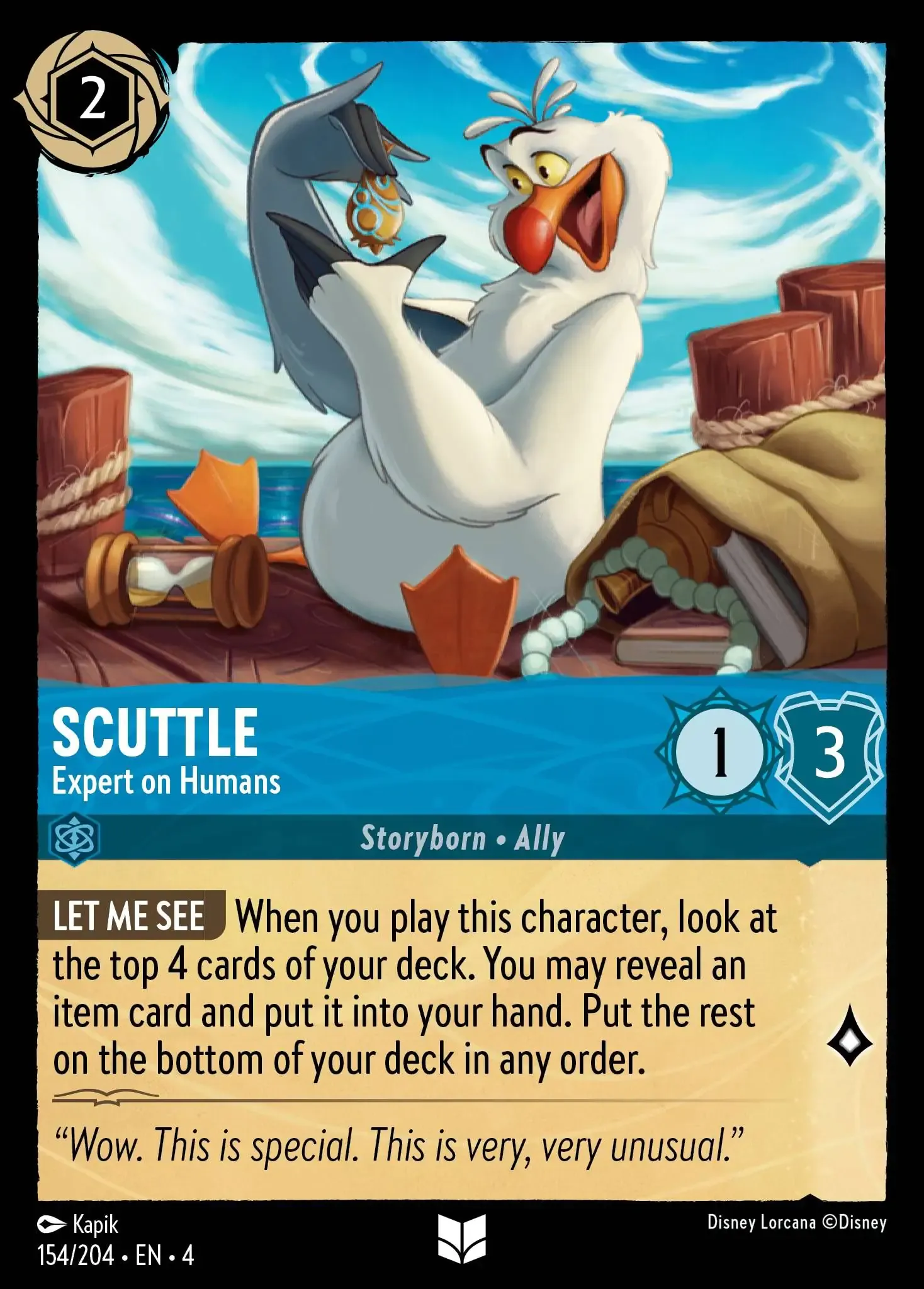 Lorcana - Scuttle - Expert on Humans - Ursula's Return