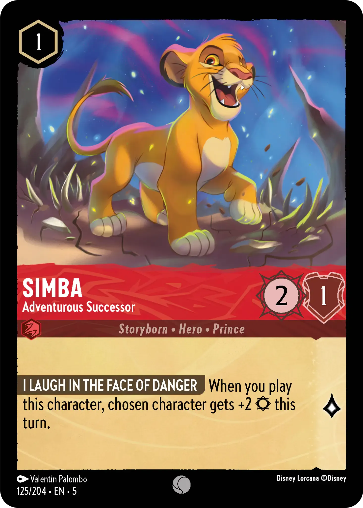 Lorcana - Simba - Adventurous Successor - Shimmering Skies