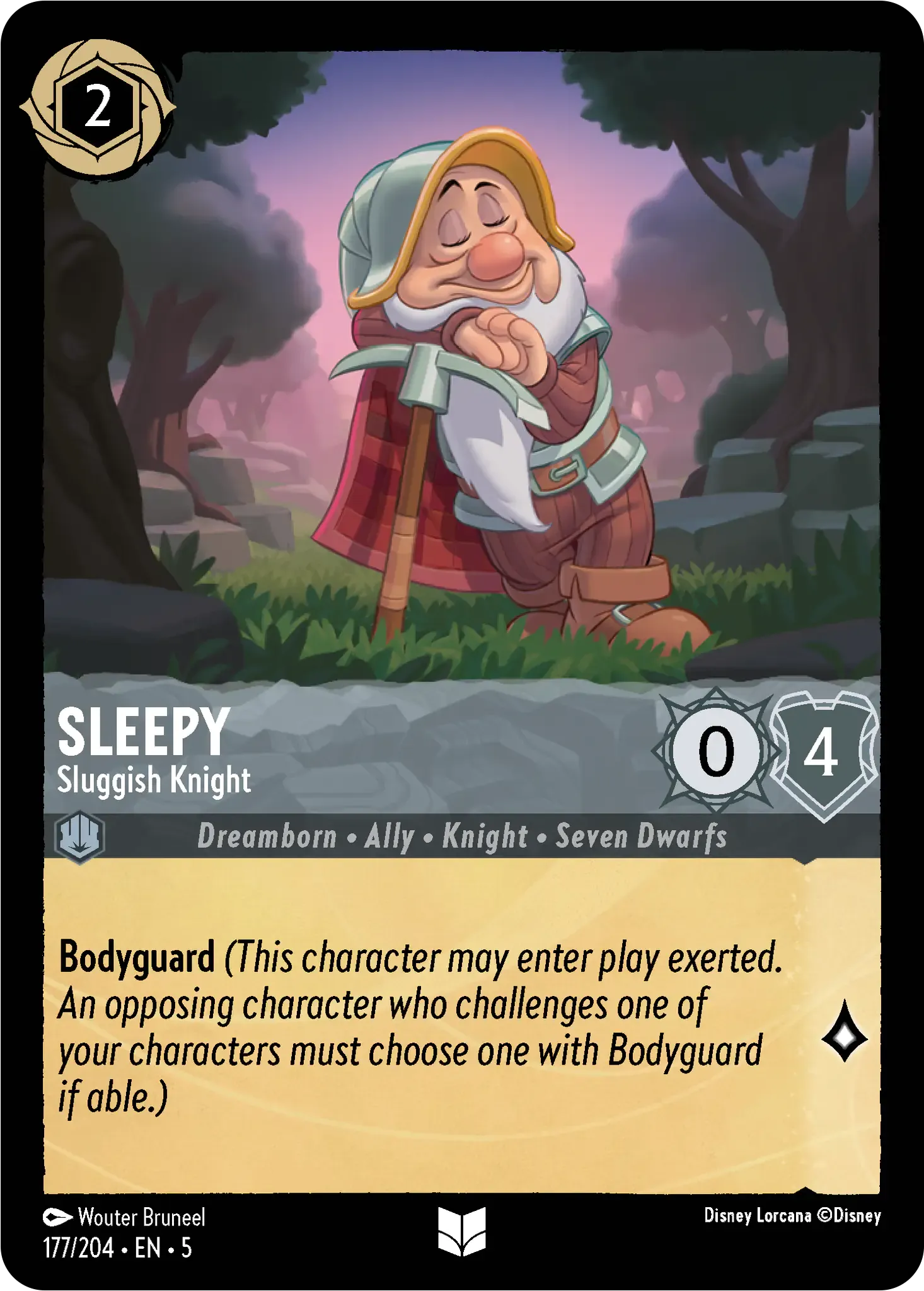 Lorcana - Sleepy - Sluggish Knight - Shimmering Skies