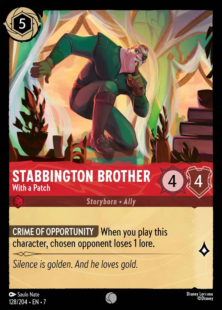 Lorcana - Stabbington Brother - With a Patch - Archazia's Island