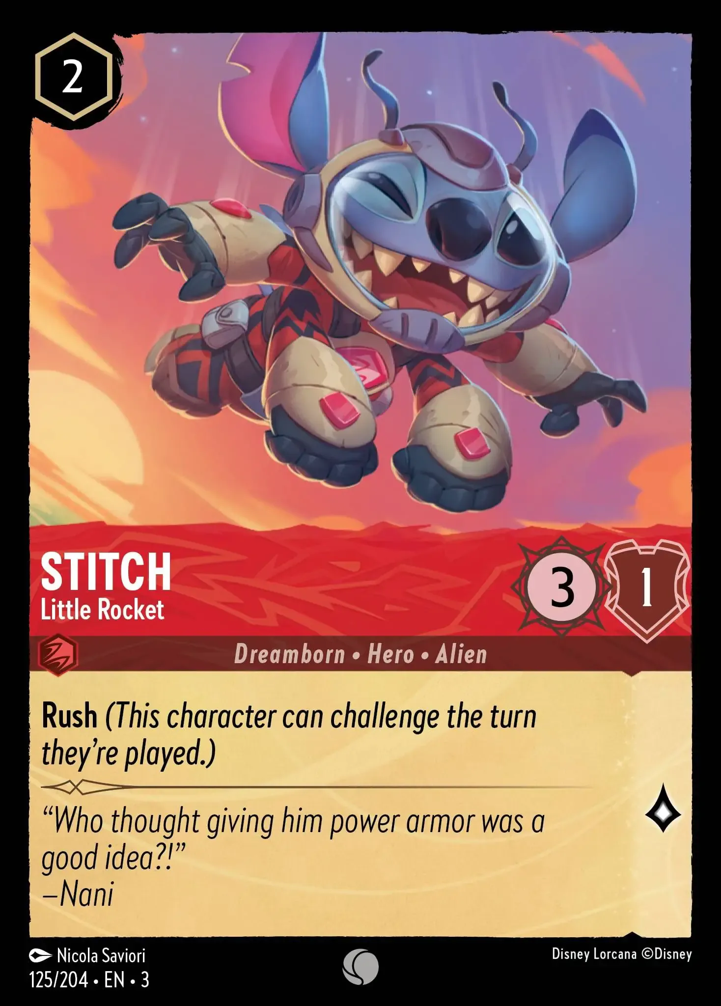 Lorcana - Stitch - Little Rocket - Into the Inklands