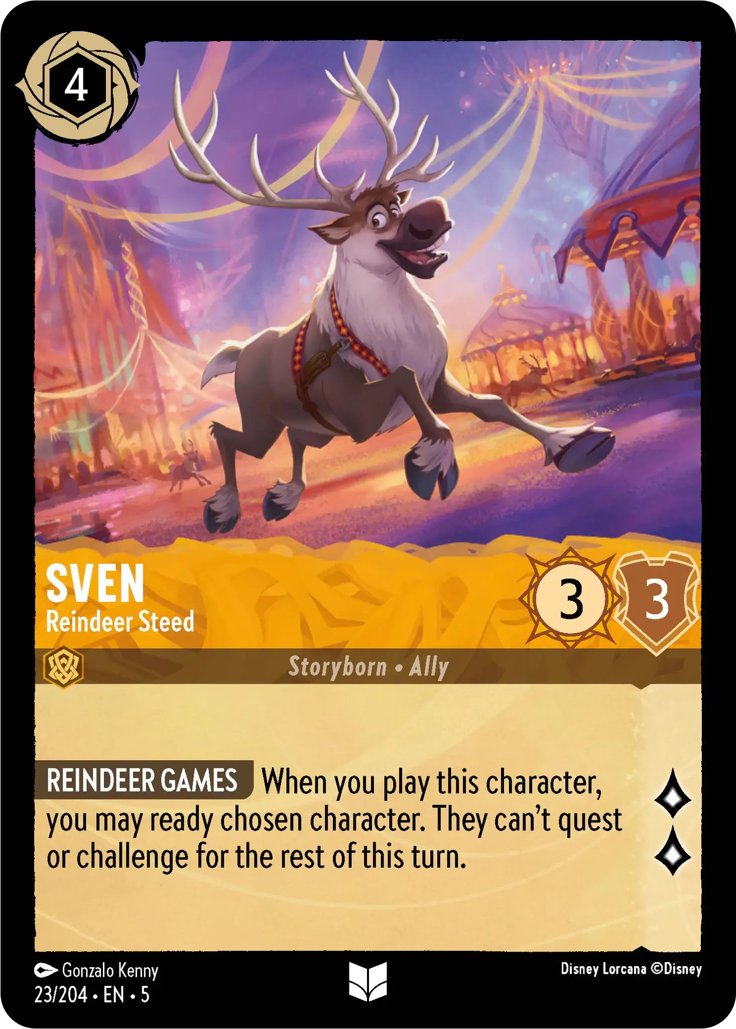 Lorcana - Sven - Reindeer Steed - Shimmering Skies