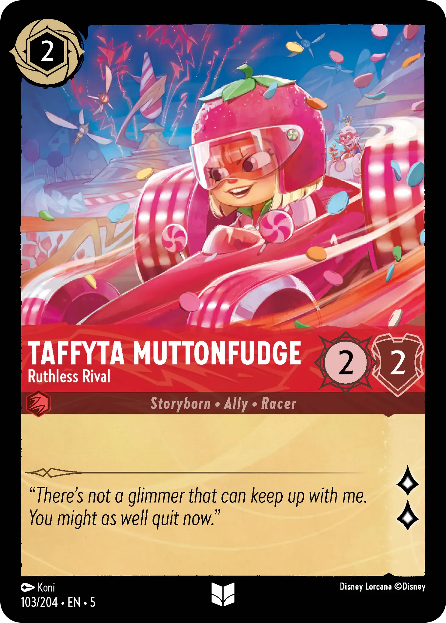 Lorcana - Taffyta Muttonfudge - Ruthless Rival - Shimmering Skies