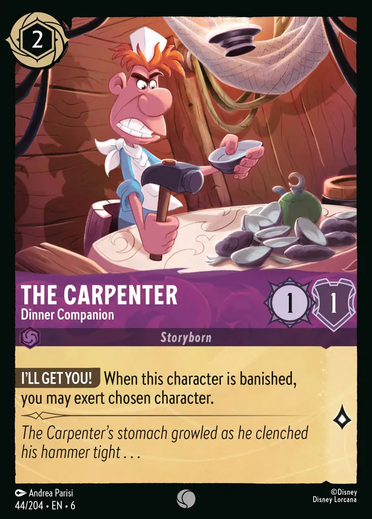 Lorcana - The Carpenter - Dinner Companion - Azurite Sea