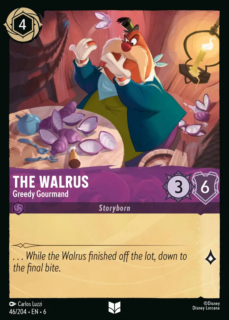 Lorcana - The Walrus - Greedy Gourmand - Azurite Sea