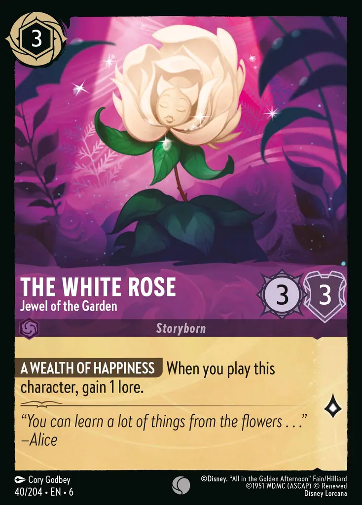 Lorcana - The White Rose - Jewel of the Garden - Azurite Sea