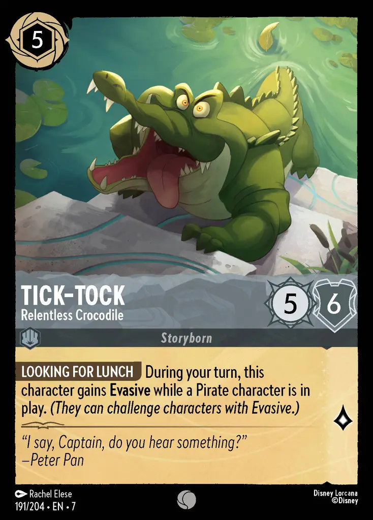 Lorcana - Tick-Tock - Relentless Crocodile - Archazia's Island