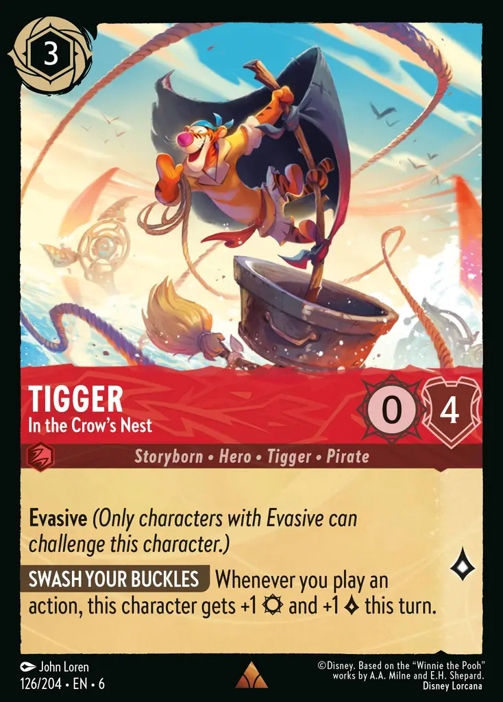 Lorcana - Tigger - In the Crow's Nest - Azurite Sea