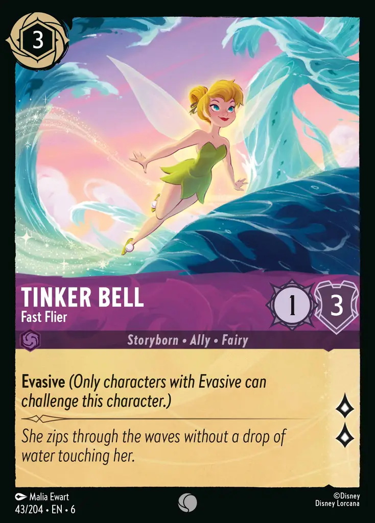 Lorcana - Tinker Bell - Fast Flier - Azurite Sea