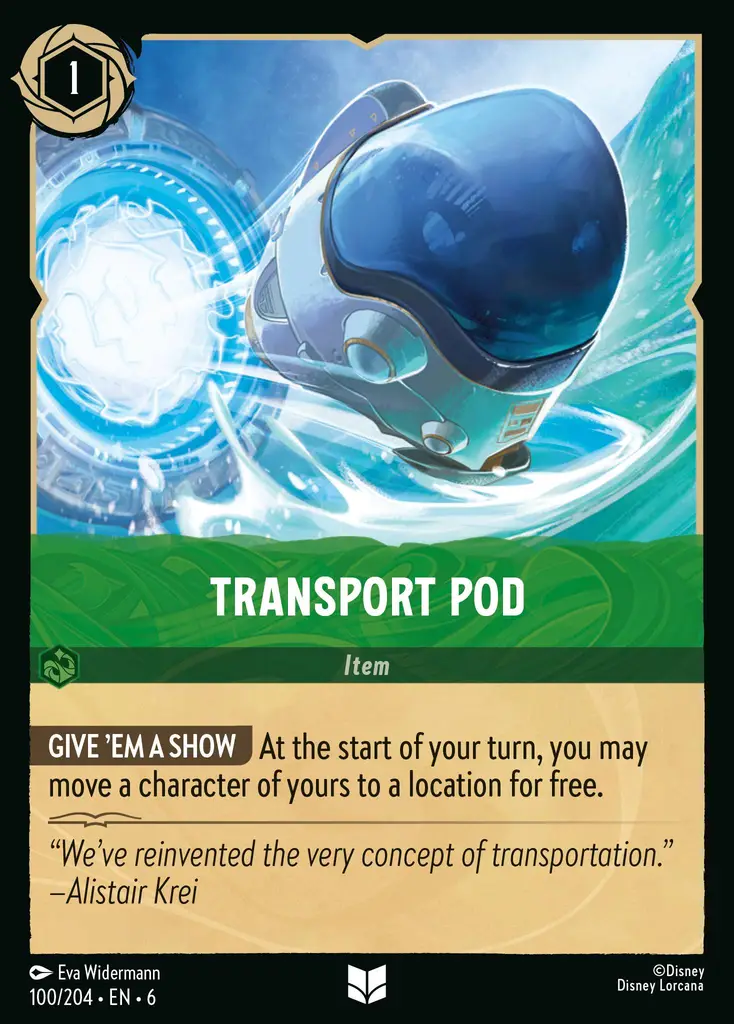 Lorcana - Transport Pod - Azurite Sea