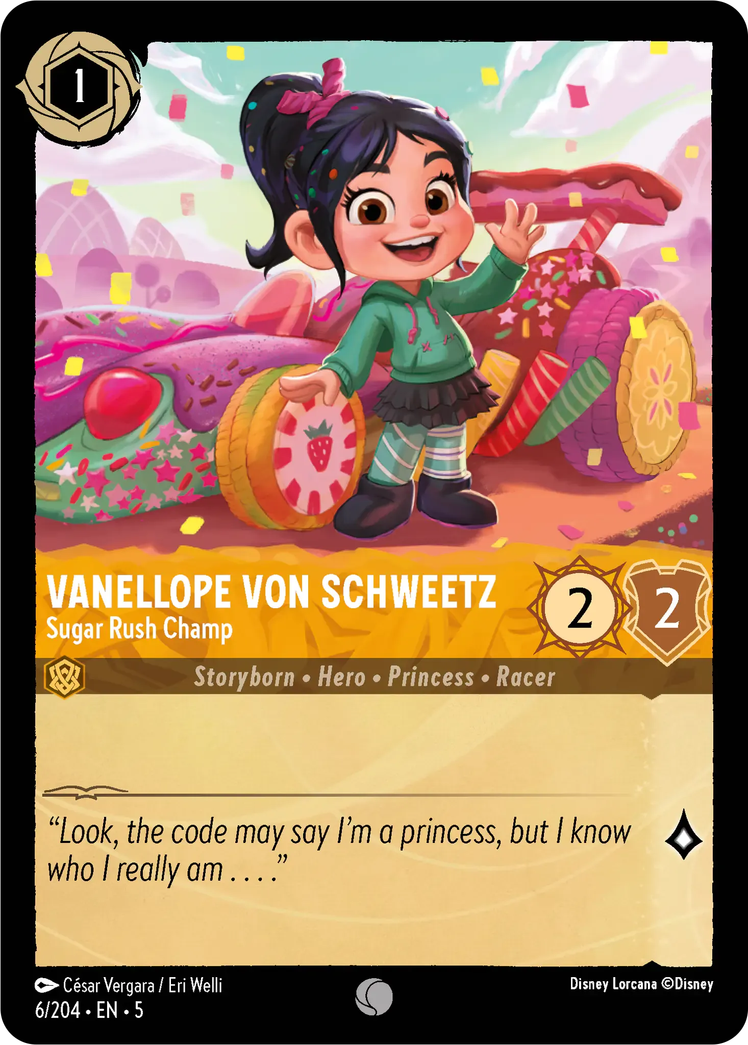 Lorcana - Vanellope von Schweetz - Sugar Rush Champ - Shimmering Skies