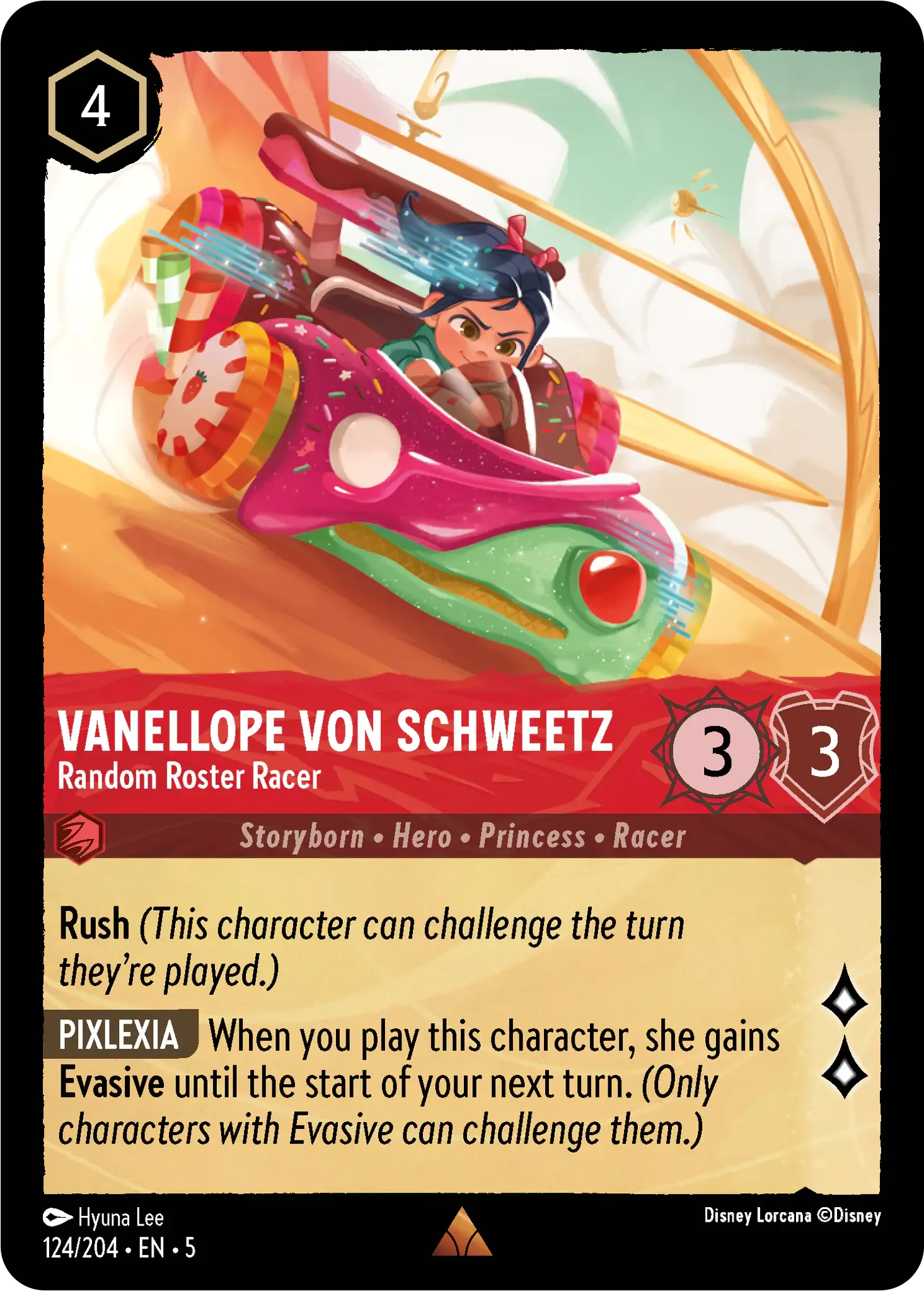 Lorcana - Vanellope Von Schweetz - Random Roster Racer - Shimmering Skies