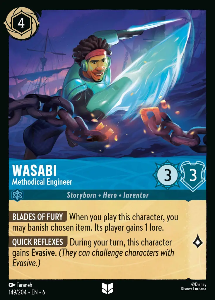 Lorcana - Wasabi - Methodical Engineer - Azurite Sea