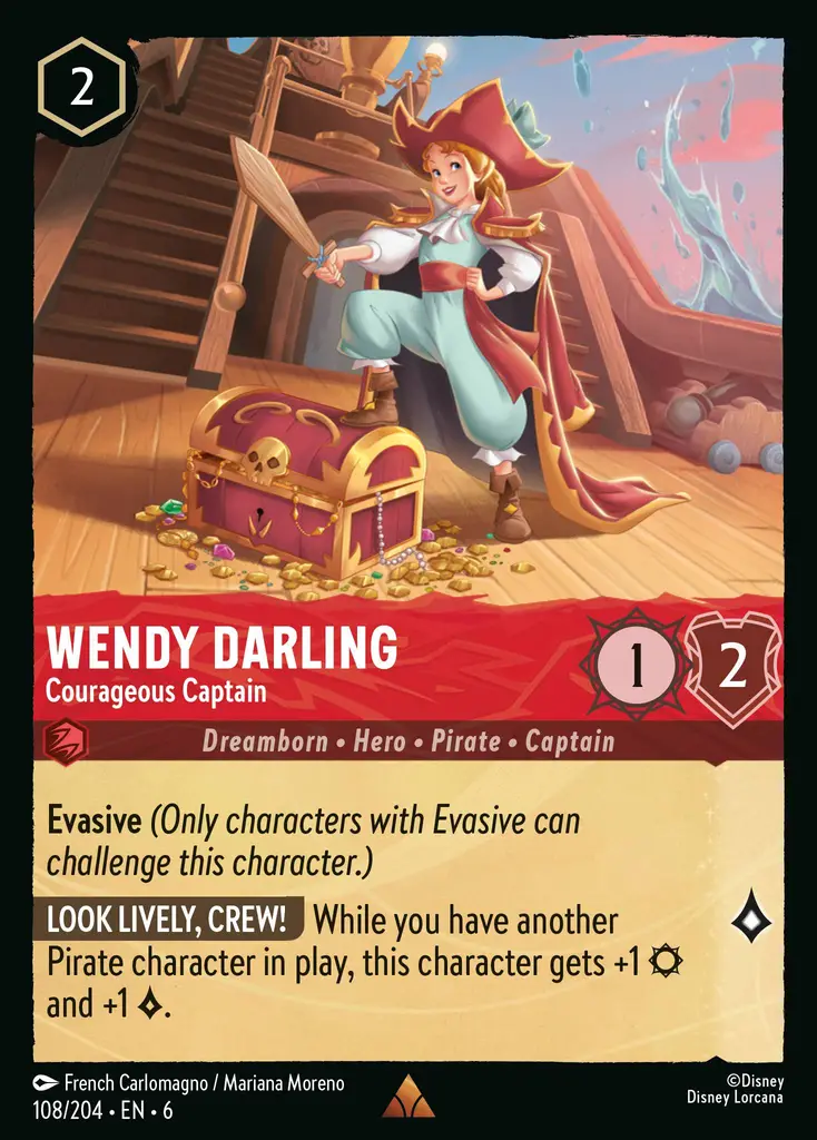 Lorcana - Wendy Darling - Courageous Captain - Azurite Sea