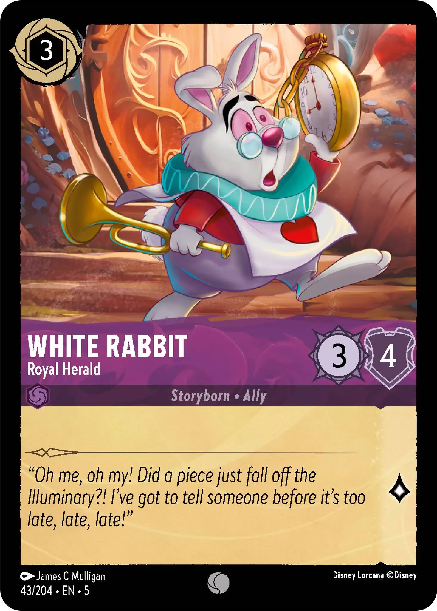Lorcana - White Rabbit - Royal Herald - Shimmering Skies