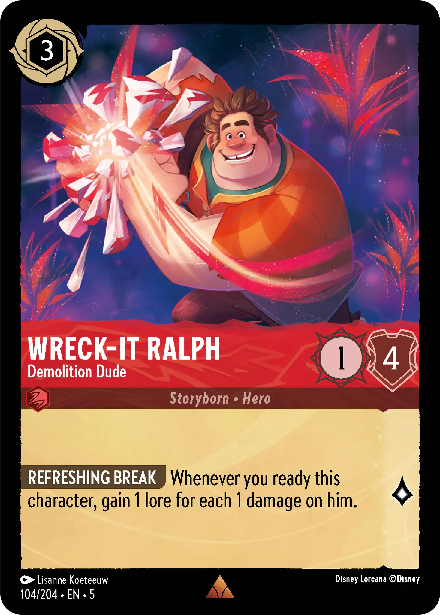 Lorcana - Wreck-It Ralph - Demolition Dude - Shimmering Skies